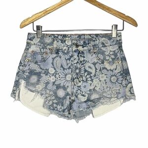 American Eagle High Rise Festival Floral Jean Shorts 2